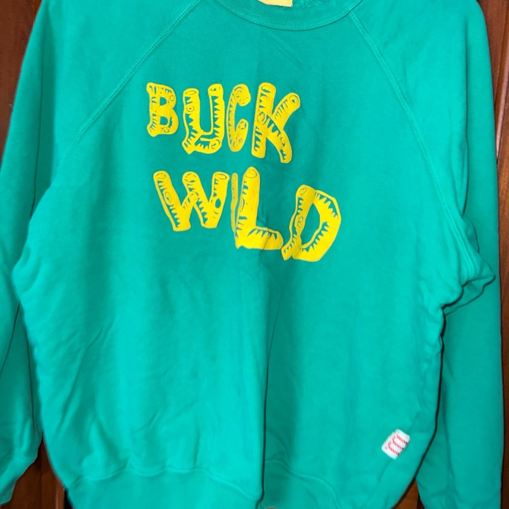 MOTHER denim the biggie concert wash sweatshirt buck wild